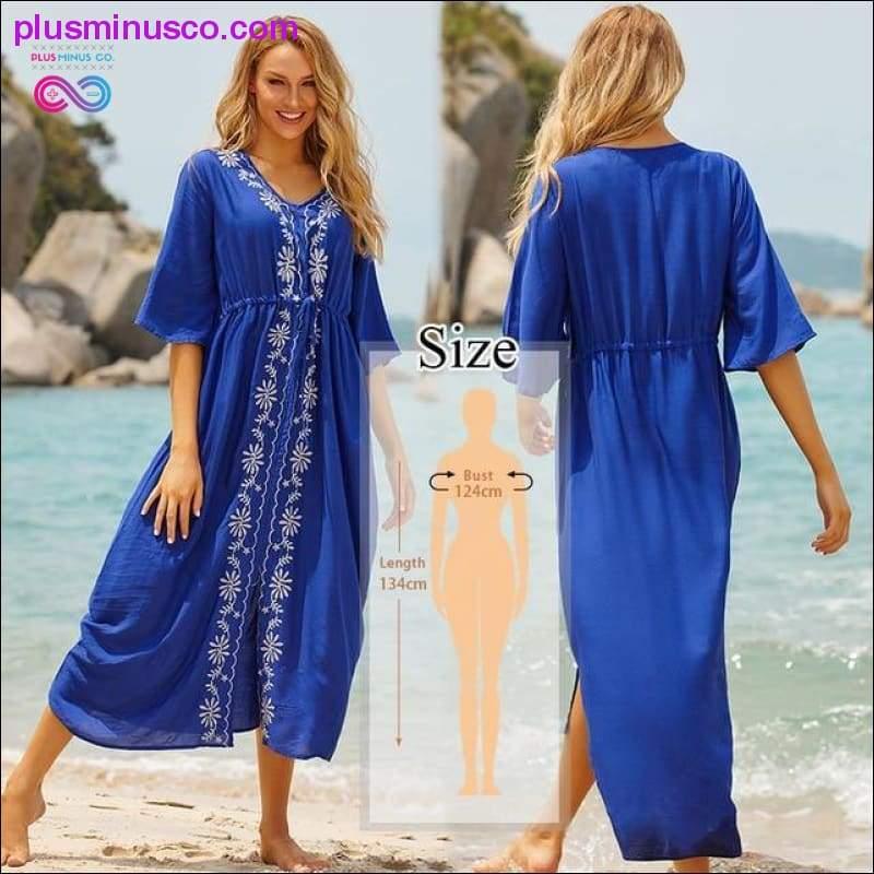 Quick-drying Kaftan Beach Cover up Pareos de Playa Mujer - plusminusco.com
