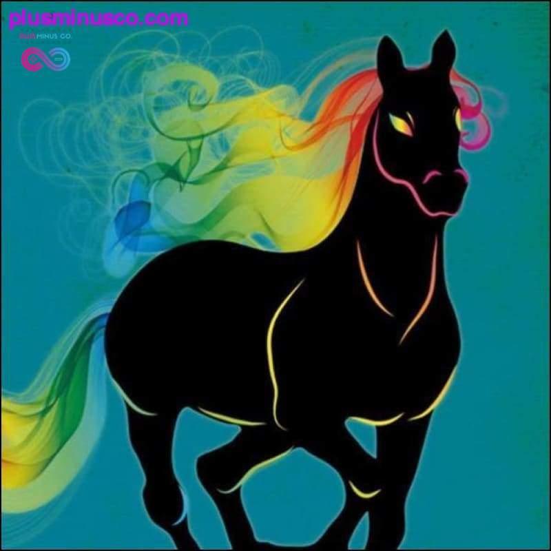 Rainbow Haired Horse seinätarra - plusminusco.com