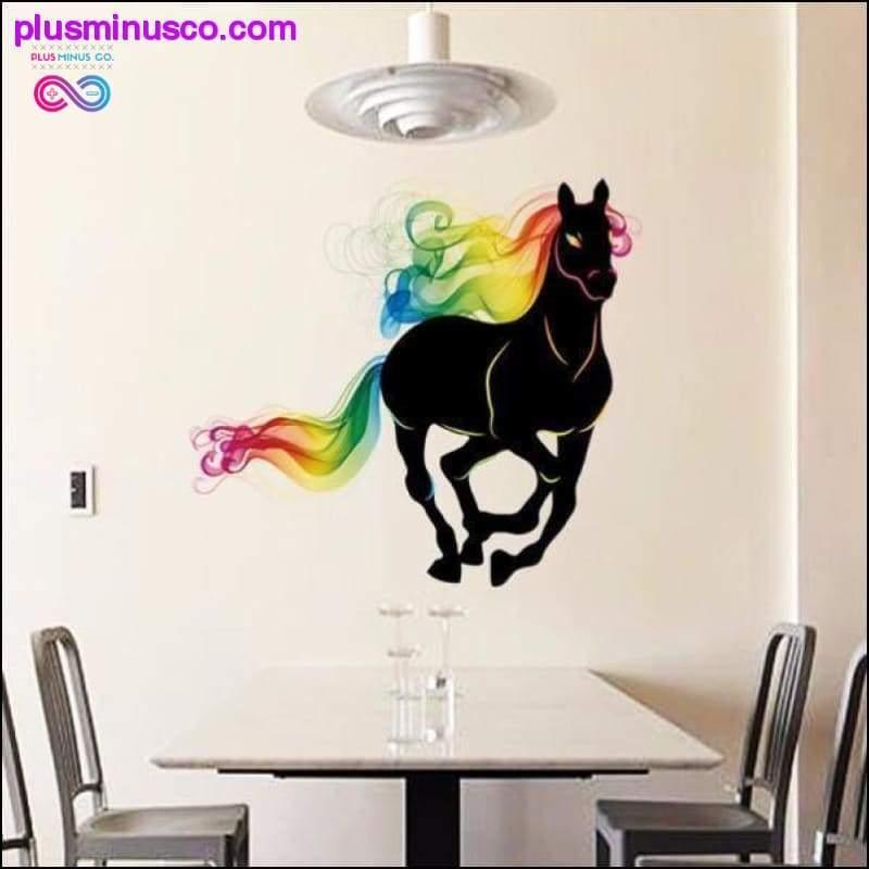 Szivárványszőrű ló falmatrica - plusminusco.com