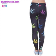 Leggings de hoja de marihuana arcoíris - plusminusco.com