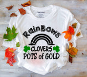 Rainbows Clovers Pots Of Gold stuttermabolir Kallaðu mig Pinch, I am irish, Pinch Proof, Pots Of Gold, St Paddys Day, St Patricks Day, St Patricks day - plusminusco.com