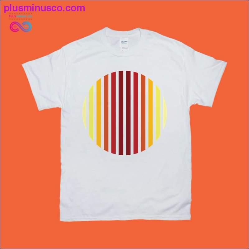 Чырвона-аранжавая вертыкаль | Рэтра футболкі Sunset - plusminusco.com