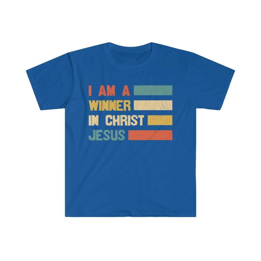 Religious T-Shirts, I Am a Winner Tee, In Christ Shirts, Jesus Love Shirt, Pray Love T Shirt, Spiritual Shirt, Gift for Religious Cotton, Crew neck, DTG, Men's Clothing, Regular fit, T-shirts, Women's Clothing - plusminusco.com