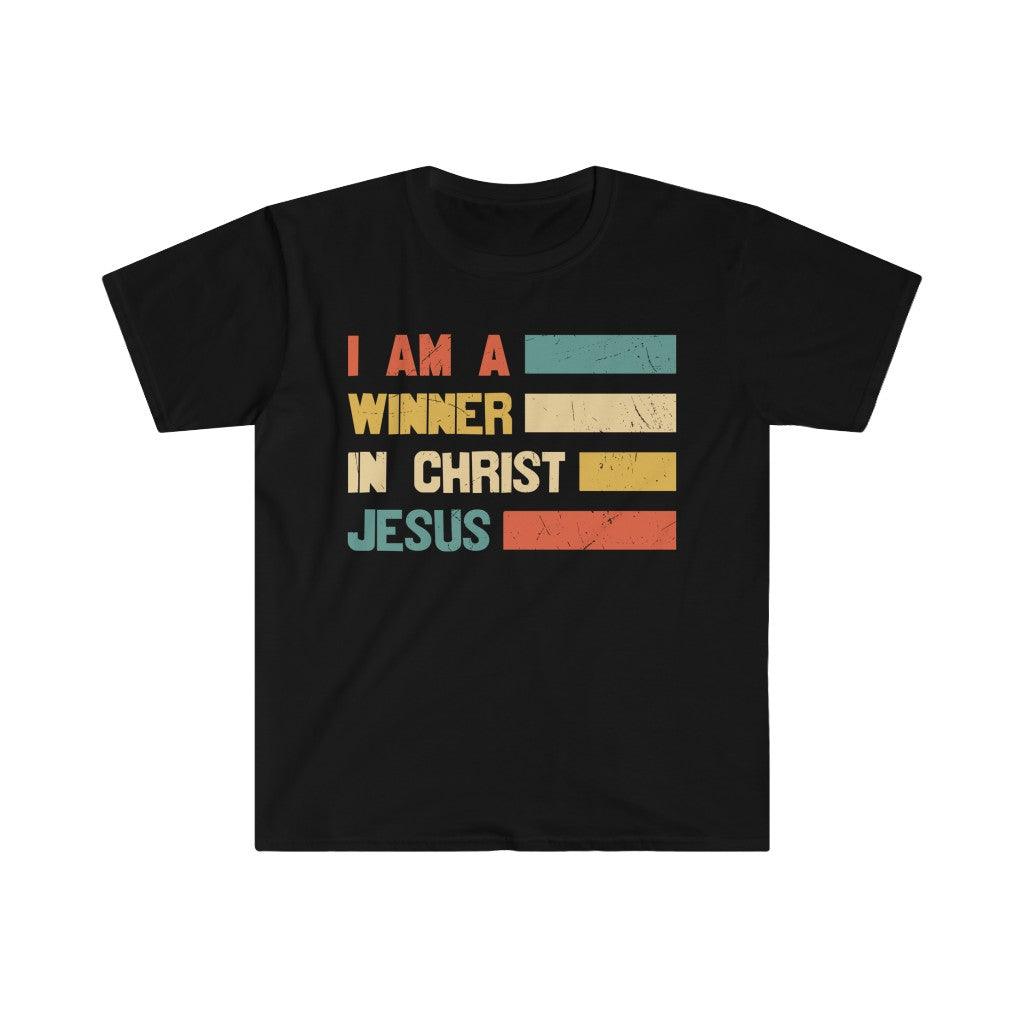 Reliģiskie T-krekli, I Am a Winner T-krekli, In Christ krekli, Jesus Love krekls, Pray Love T krekls, garīgais krekls, dāvana reliģiskai kokvilnai, apkakle, DTG, vīriešu apģērbi, parastas formas, T-krekli, sieviešu apģērbs - plusminusco.com