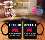 共和党員 誰もが生活保護を受けられるわけではないから 黒マグカップ、共和党員マグカップ、共和党ギフト - plusminusco.com