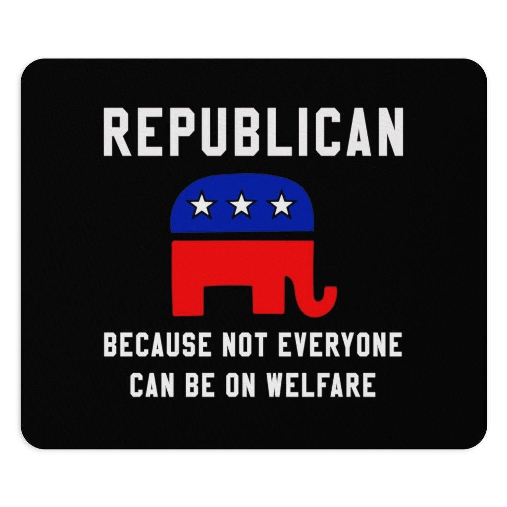 Republican Mouse Pad, Elephant, Politics, Political, Desk Accessories, Square Mouse Pad, Personalized Customized Mouse Pad - plusminusco.com
