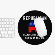 Republican Mouse Pad, Elephant, Politics, Political, Desk Accessories, Square Mouse Pad, Personalized Customized Mouse Pad - plusminusco.com