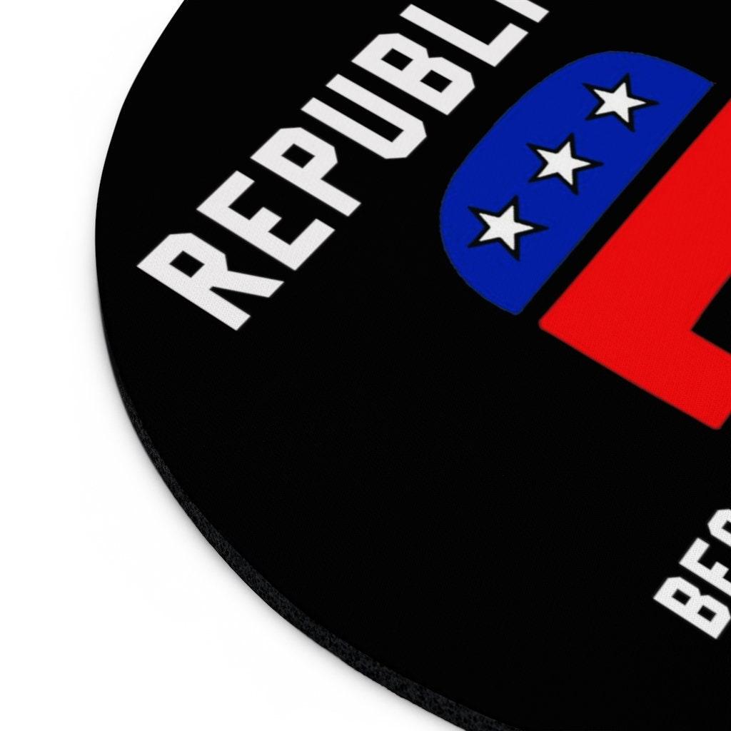 Republican Mouse Pad, Elephant, Politics, Political, Desk Accessories, Square Mouse Pad, Personalized Customized Mouse Pad - plusminusco.com