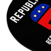 Republican Mouse Pad, Elephant, Politics, Political, Desk Accessories, Square Mouse Pad, Personalized Customized Mouse Pad - plusminusco.com