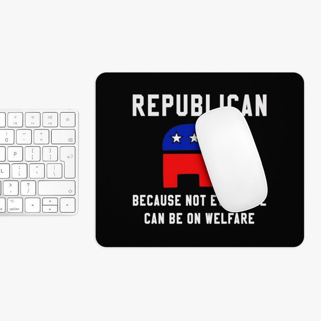 Republican Mouse Pad, Elephant, Politics, Political, Desk Accessories, Square Mouse Pad, Personalized Customized Mouse Pad - plusminusco.com