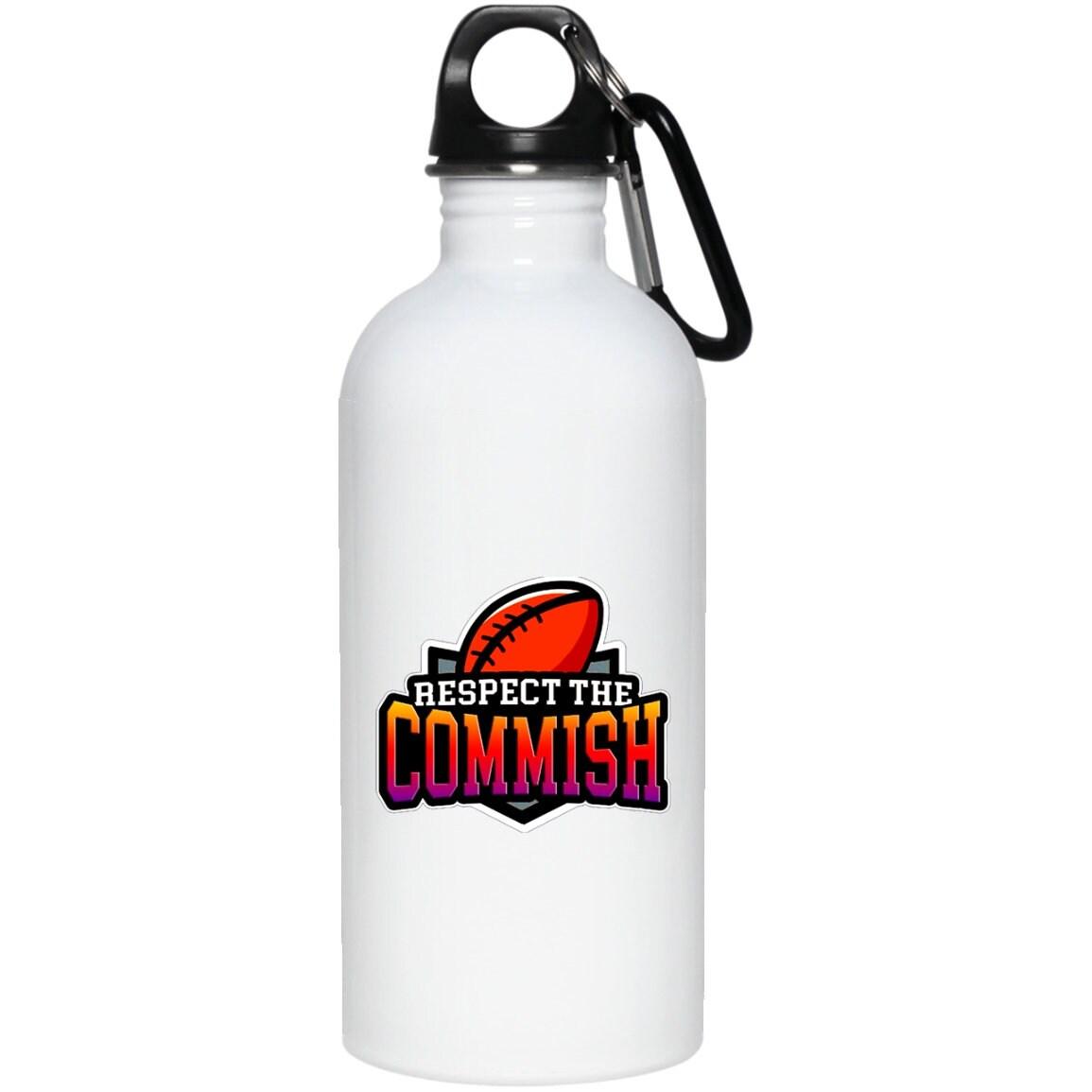 Respect the Commish 20 oz. Stainless Steel Water Bottle - plusminusco.com