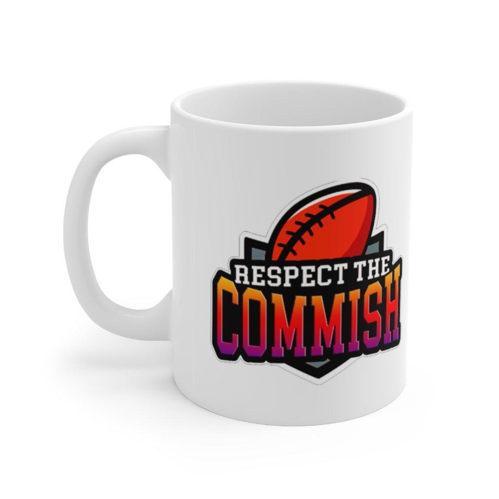 Respect The Commish, Fantasy Football Fans, Commissioner, Fantasy Football, Commish, Football Mug, Funny Football Mug, Gameday Mug - plusminusco.com