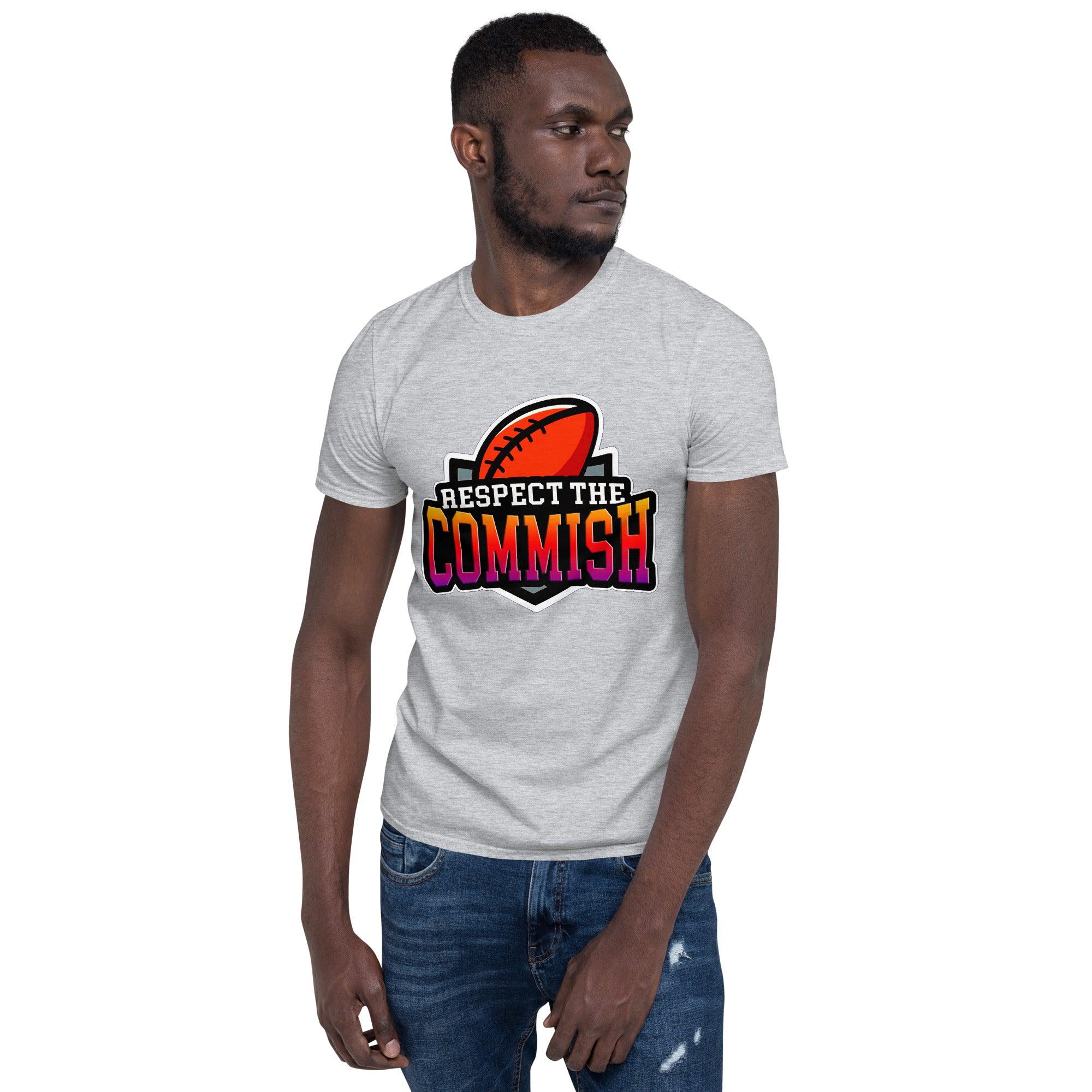 Respect The Commish T-Shirt, Football Tshirt, Football Gift For Men, Fantasy Football Tee Shirt, Commissioner Shirt,Fantasy Football Draft - plusminusco.com