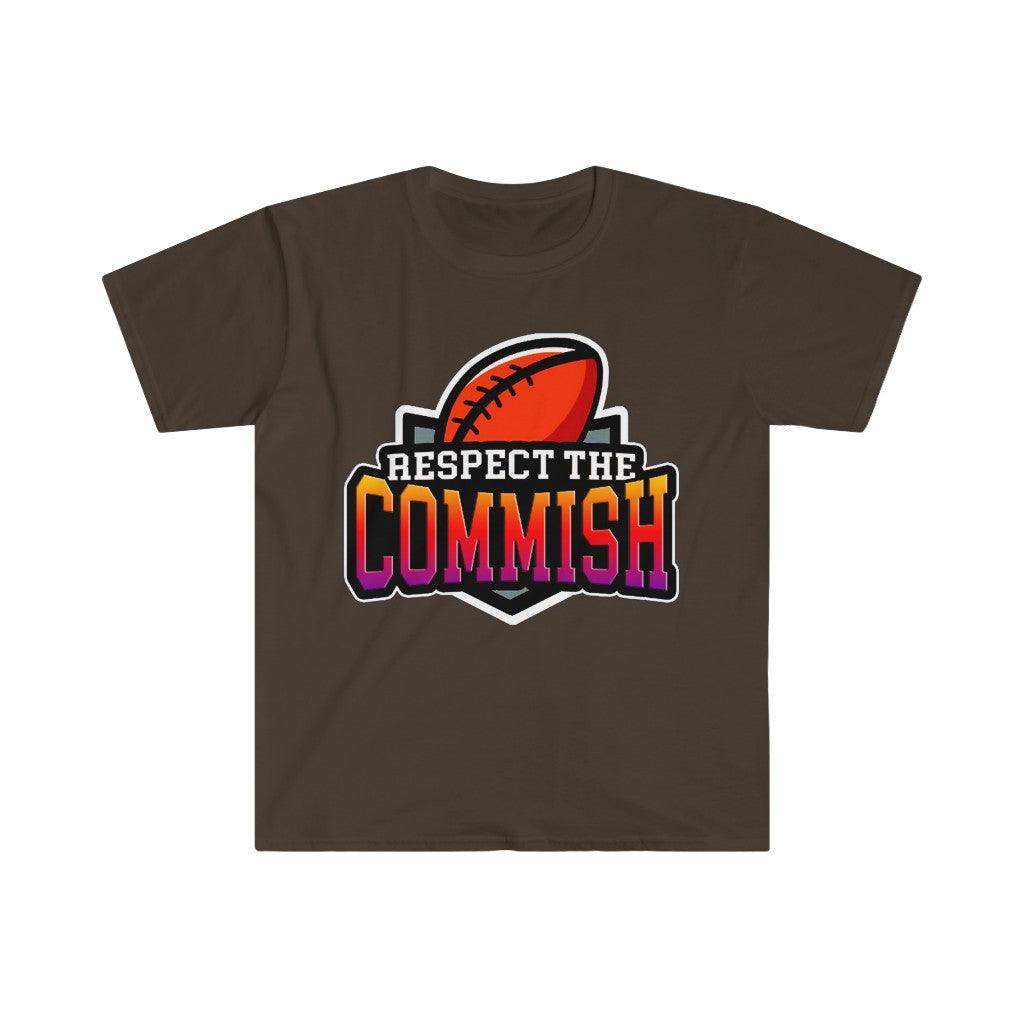 Respect The Commish T-Shirt, Football Tshirt, Football Gift For Men, Fantasy Football Tee Shirt, Commissioner Shirt,Fantasy Football Draft - plusminusco.com