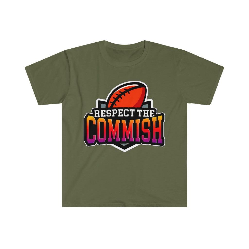 Respect The Commish T-Shirt, Football Tshirt, Football Gift For Men, Fantasy Football Tee Shirt, Commissioner Shirt,Fantasy Football Draft - plusminusco.com