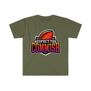 Respect The Commish T-Shirt, Football Tshirt, Football Gift For Men, Fantasy Football Tee Shirt, Commissioner Shirt,Fantasy Football Draft - plusminusco.com