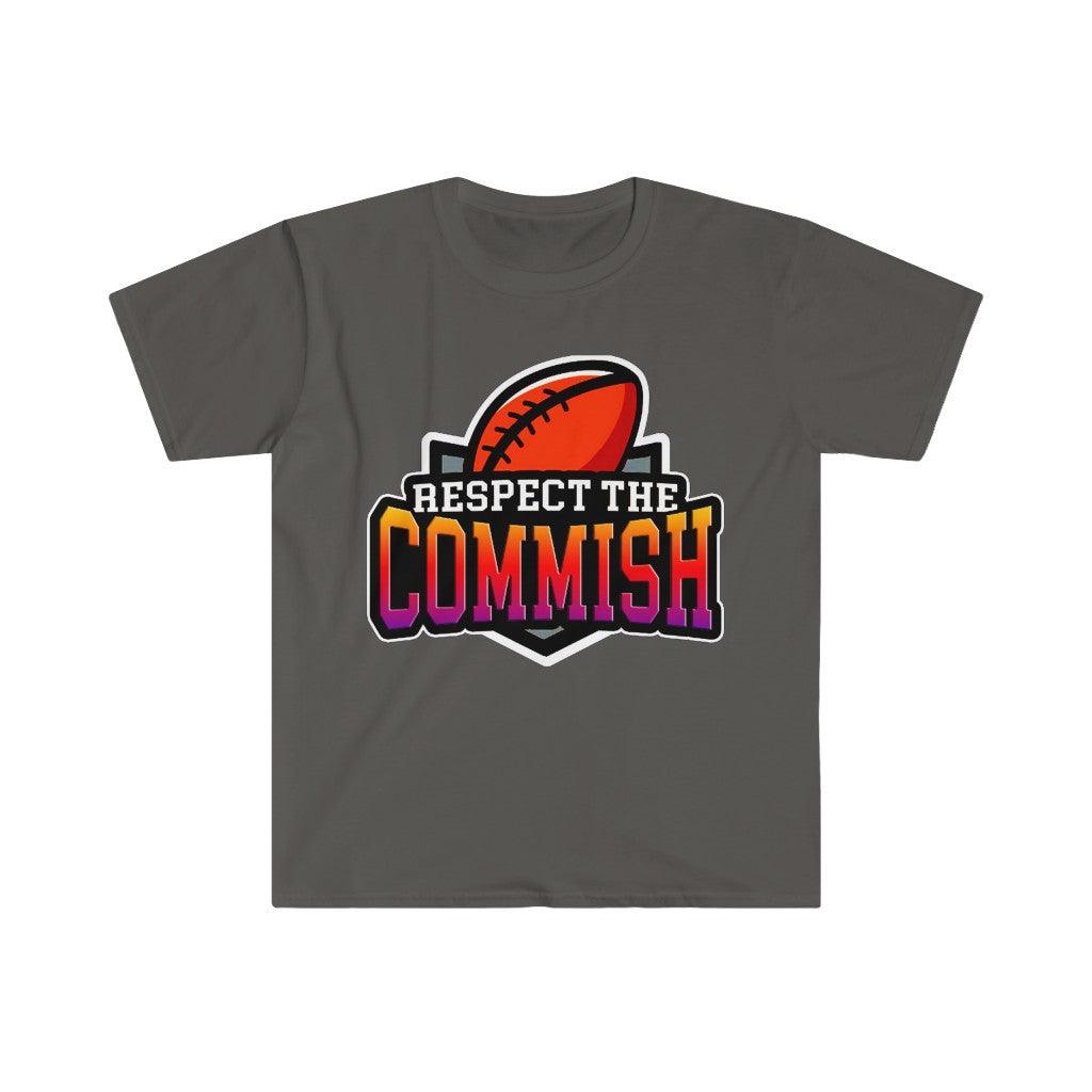 Respect The Commish T-krekls, Futbola Tkrekls, Futbola dāvana vīriešiem, Fantasy Football T-krekls, Komisāra krekls, Fantasy Football Draft — plusminusco.com