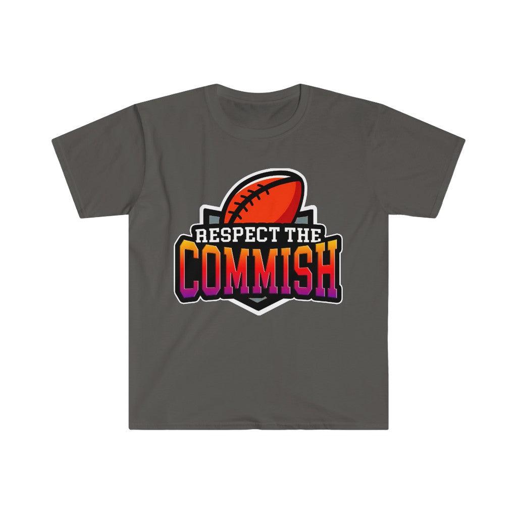 Respect The Commish T-Shirt, Football Tshirt, Football Gift For Men, Fantasy Football Tee Shirt, Commissioner Shirt,Fantasy Football Draft - plusminusco.com