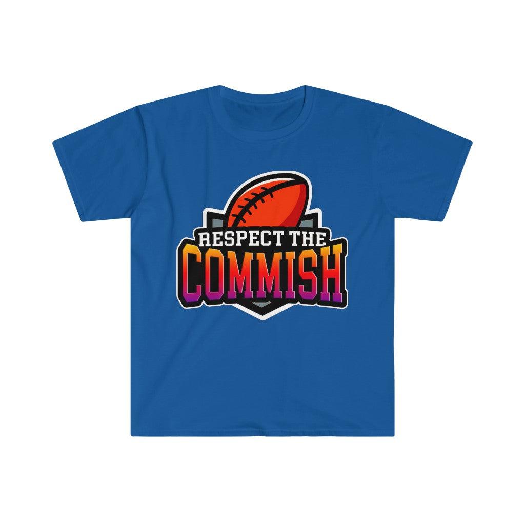 Respect The Commish T-Shirt, Football Tshirt, Football Gift For Men, Fantasy Football Tee Shirt, Commissioner Shirt,Fantasy Football Draft - plusminusco.com