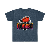 Respect The Commish T-Shirt, Football Tshirt, Football Gift For Men, Fantasy Football Tee Shirt, Commissioner Shirt,Fantasy Football Draft - plusminusco.com