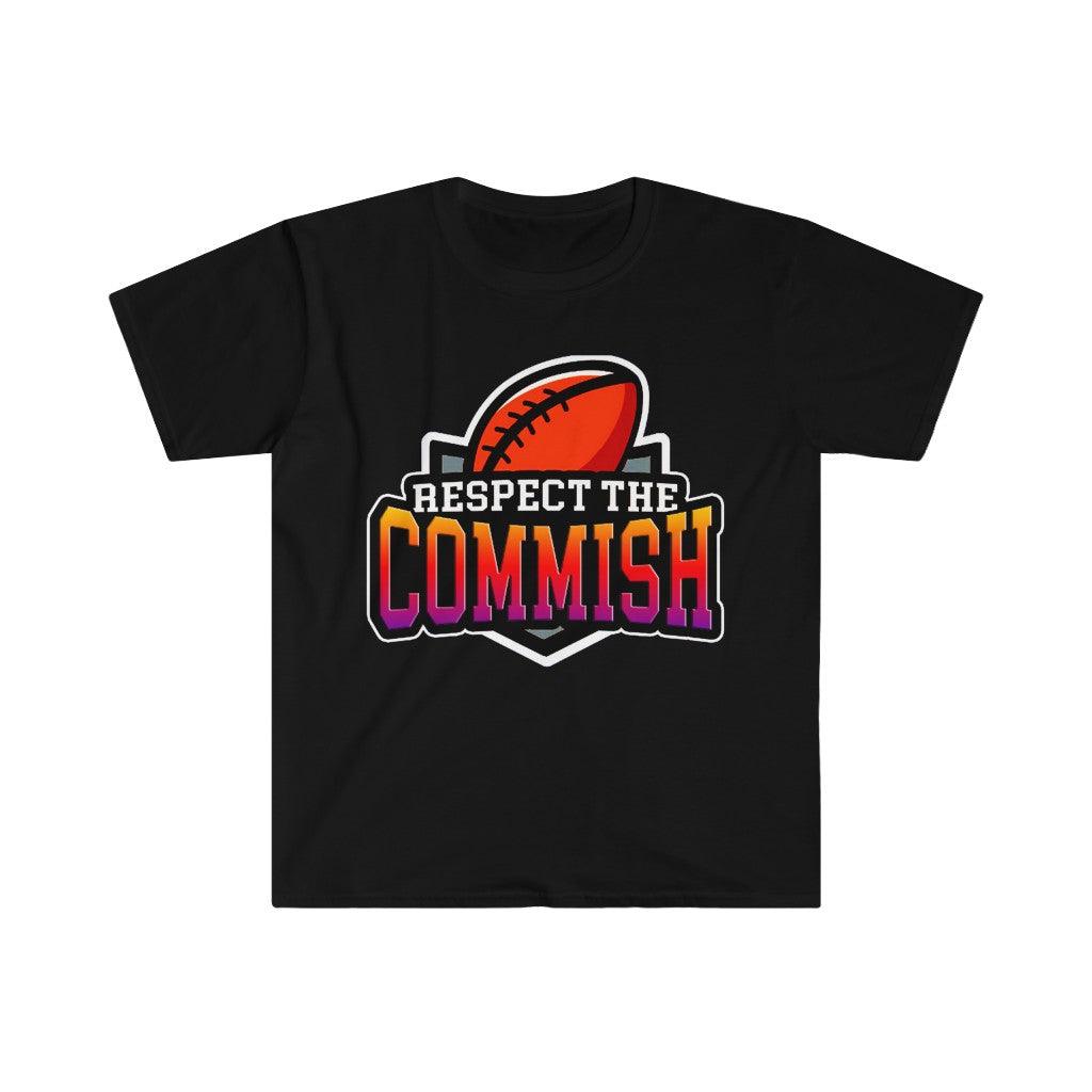 Respect The Commish T-Shirt, Football Tshirt, Football Gift For Men, Fantasy Football Tee Shirt, Commissioner Shirt,Fantasy Football Draft - plusminusco.com