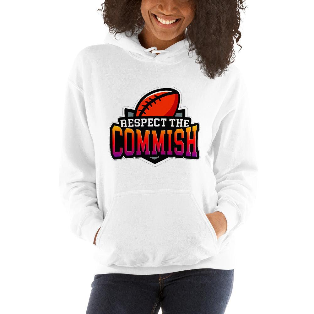 Respect the Commish Unisex Hoodie  || Fantasy Football Commissioner ||  Football Gift Men , Fantasy Football,  Commission Funny Commish, - plusminusco.com