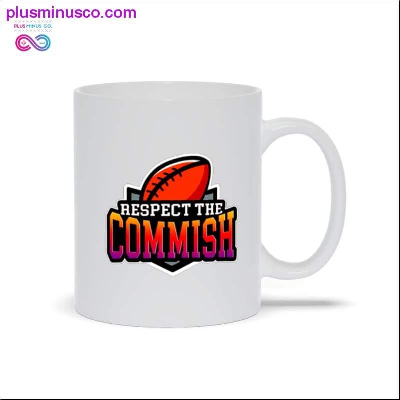 Respect the Commish White Mugs - plusminusco.com