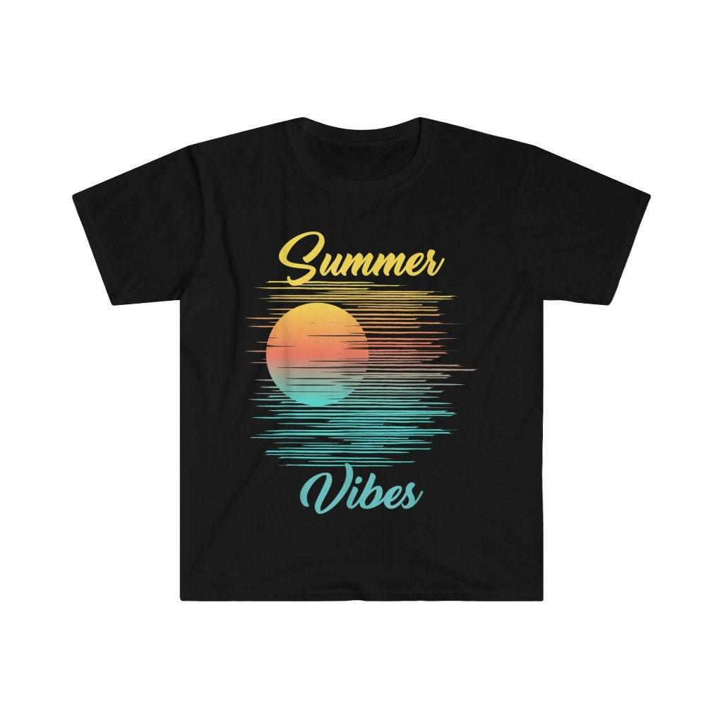 Retro Cool Vintage Summer Vibes καινοτόμα πουκάμισα T-Shirt Summer Vintage Retro Vibes πουκάμισο Sunshine Tropical Summer Vibes Vacation TSshirt - plusminusco.com