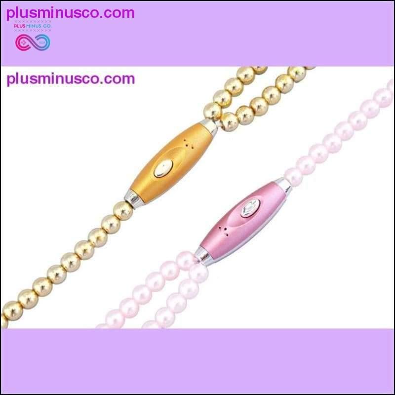 Rhinestone Jewelry Pearl Necklace Earphones With Mic Beads - plusminusco.com