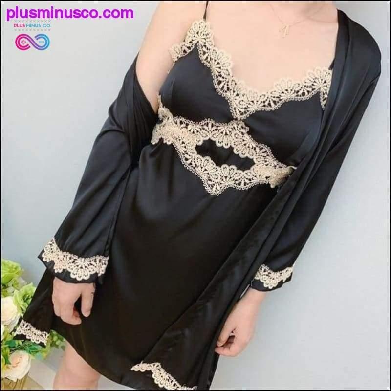 Robe & Gown Sets Sexy Lace Sleep Lounge Pijama - plusminusco.com