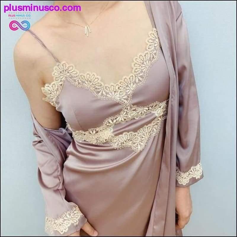 Robe & Gown Sets Sexy Lace Sleep Lounge Pijama - plusminusco.com