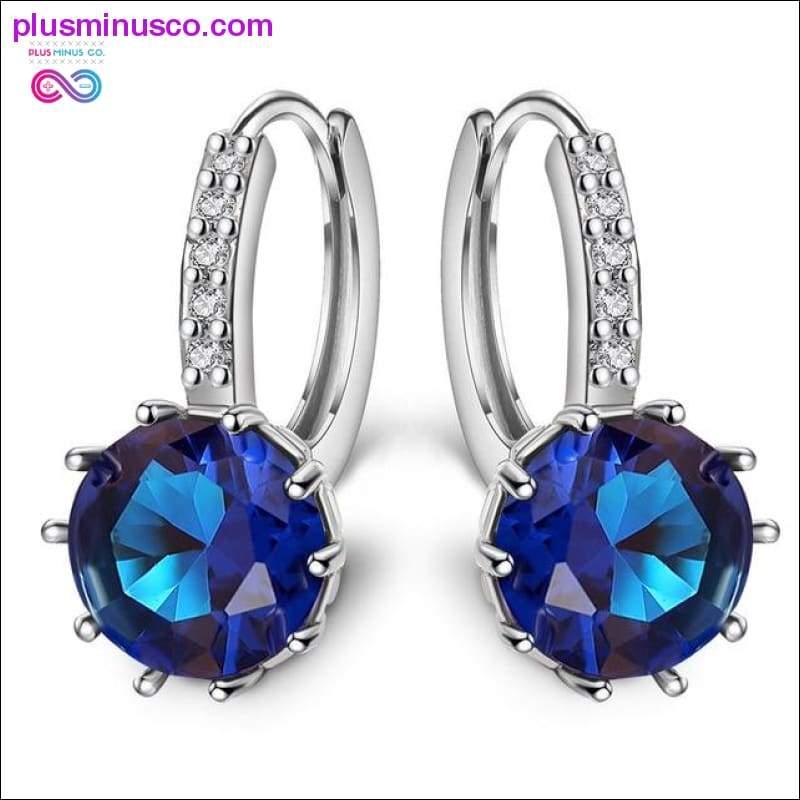Rose Gold Crystal CZ Bling Drop Earrings for Women Girls - plusminusco.com