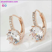 Серьги-капли из розового золота с кристаллами CZ Bling для женщин и девочек - plusminusco.com
