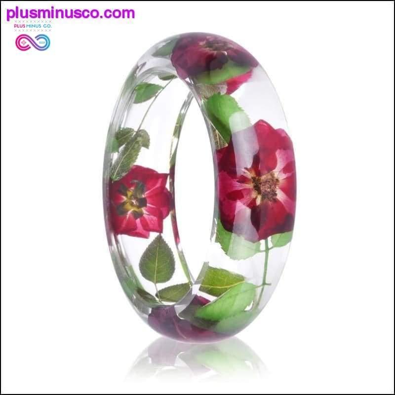 Rose Resin Bangle Bracelet Gift For Mother Bracelet Model - plusminusco.com