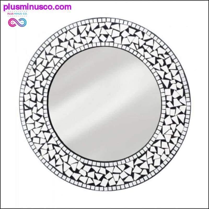 Apvalus mozaikinis sieninis veidrodis || PlusMinusco.com – plusminusco.com