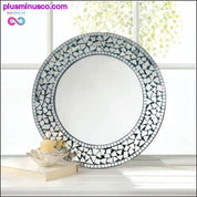 Espejo de pared de mosaico redondo || PlusMinusco.Com - plusminusco.com