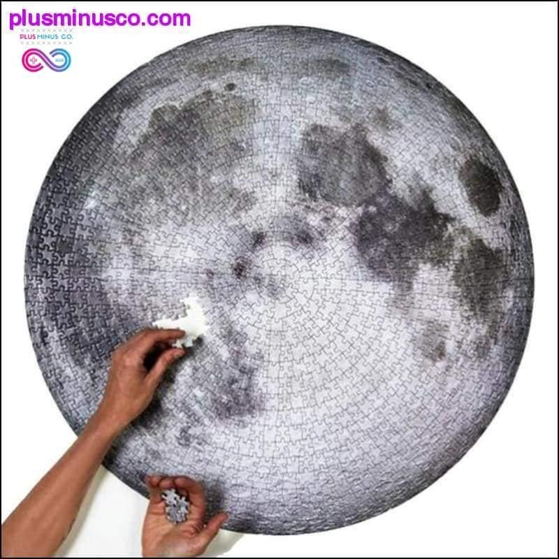 Кръгъл пъзел Луна/ Земя Пъзел 1000 части Труден за - plusminusco.com