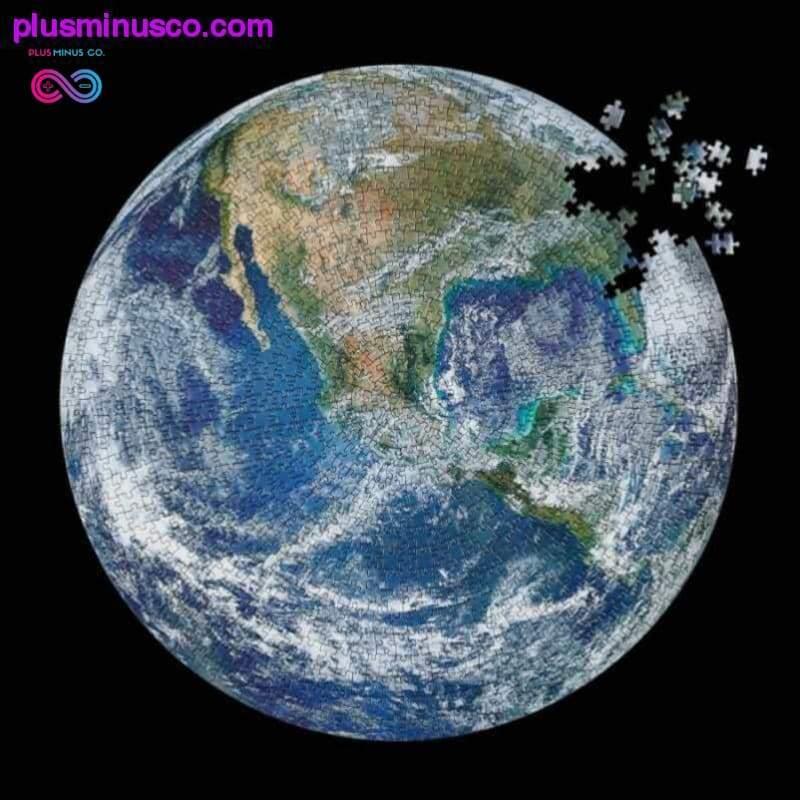 Round Puzzle Moon/ Earth Puzzle 1000 Pieces Difficult For - plusminusco.com