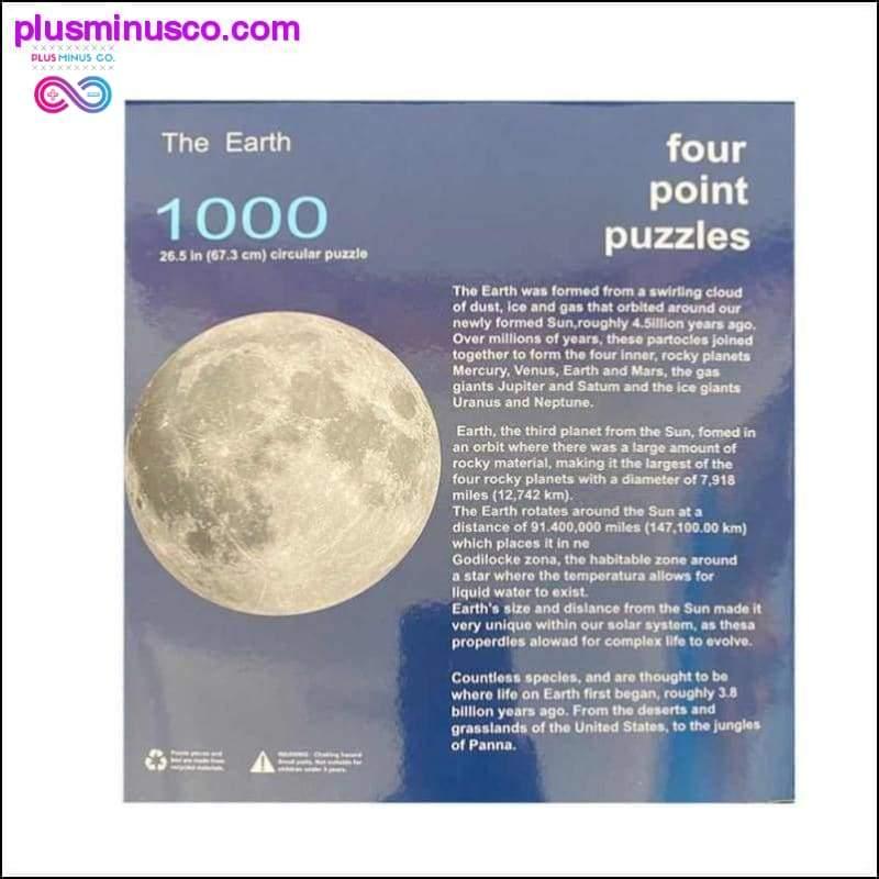 Round Puzzle Moon/ Earth Puzzle 1000 Pieces Difficult For - plusminusco.com