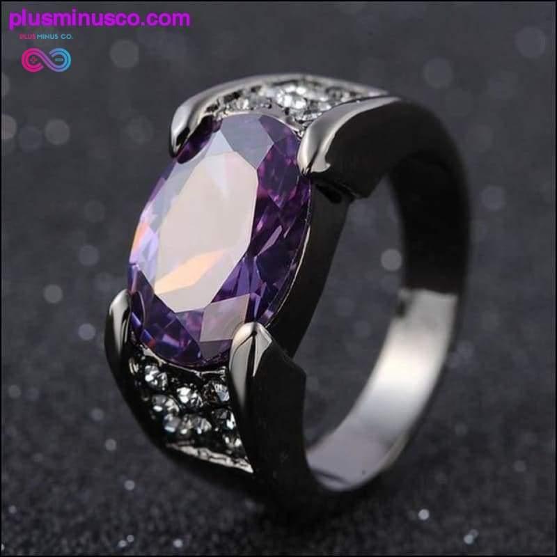 Ruby Obsidian Hip-hop Black Gold Ring Party Wedding Sapphire - plusminusco.com