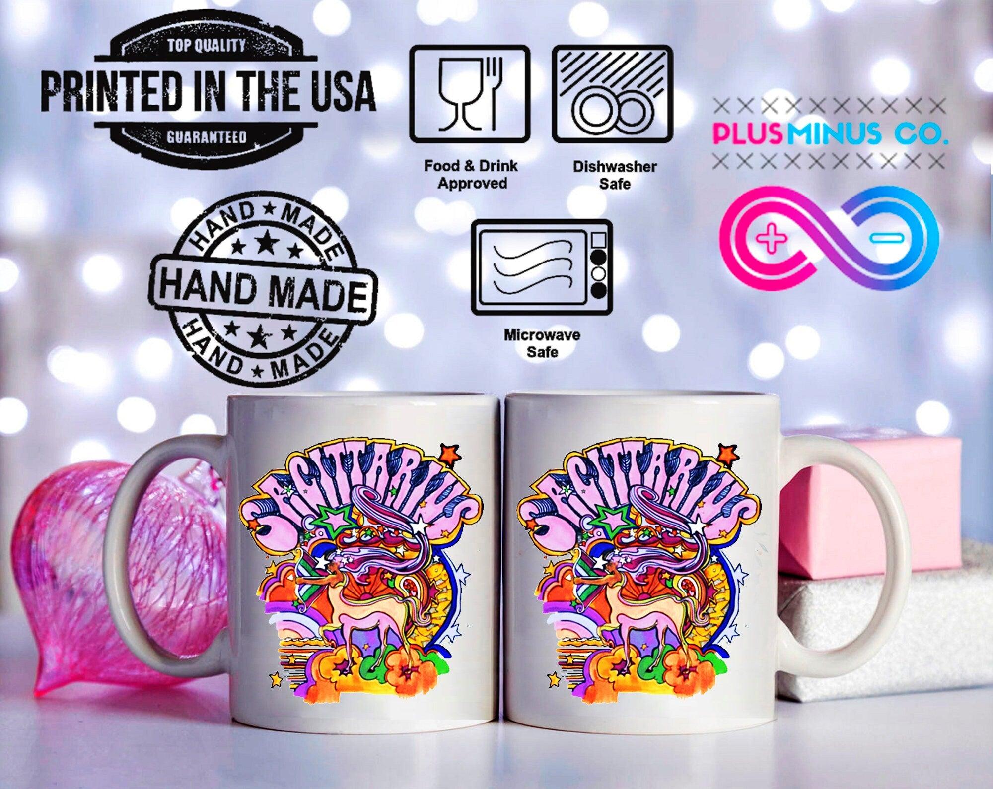 Sagittarius Mugs,  December Birthday Gift Ideas, Sagittarius Coffee Mug, Sagittarius Zodiac gift idea - plusminusco.com