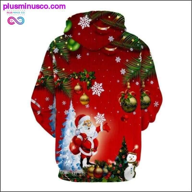 Santa Christmas Tree Jingle Bells Christmas Hoodie 3D - plusminusco.com