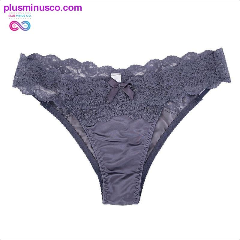 Satin Lace Sexy Women's Underwear Low Waist Transparent - plusminusco.com