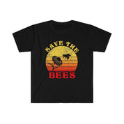 Save The Bees Retro Sunset، Save The Bees، Bee In Love، Hello Bees، هدية مربي النحل، قميص عاشق النحل، عاشق الطبيعة، تعال معًا، أنا أحب النحل - plusminusco.com