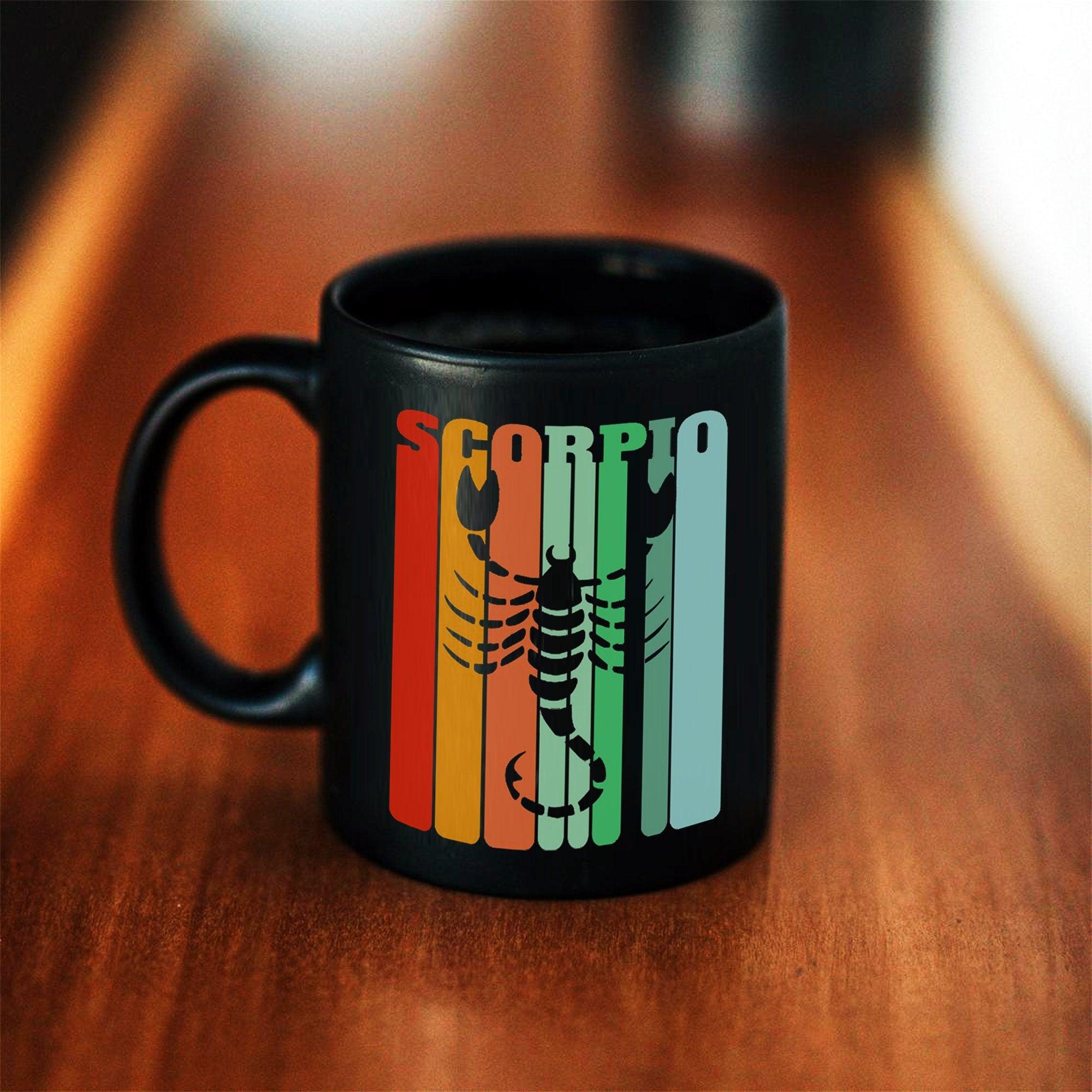Scorpio Black Mug || Scorpio Woman Mug || Scorpio Queen Mug || Classic Scorpio Mug || Scorpio Red, Orange, Green And Black Mug || October - plusminusco.com