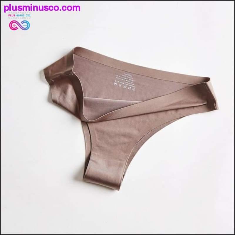 Seamless Lady Thong Soft Ice Silk G String Low Waist Women - plusminusco.com