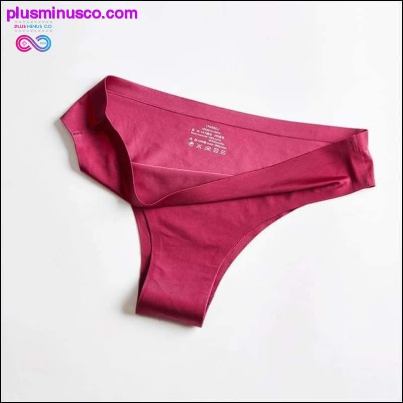 Seamless Lady Thong Soft Ice Silk G String Low Waist Women - plusminusco.com