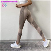 Πλεκτό παντελόνι χωρίς ραφή, γρήγορο στέγνωμα, ψηλή μέση μέχρι τον αστράγαλο για - plusminusco.com