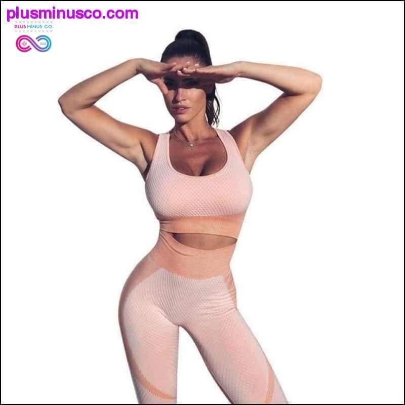 Seamless Workout Tracksuit Fitness Bra Sports Suits Open - plusminusco.com