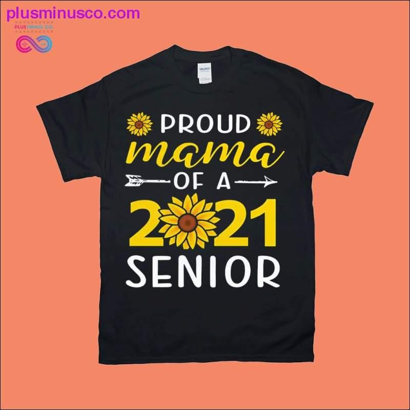 Senior 2021 Mom Proud Mama Class of 2021 T-skjorter - plusminusco.com